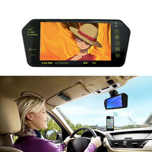 <span class=keywords><strong>7</strong></span> <span class=keywords><strong>inch</strong></span> LED xe BT chiếu hậu màn hình LCD Xe Màn hình hiển thị màn hình 800*480 16:9 BT MP5 xe gương màn hình với MP5 chức năng - Product Image 2