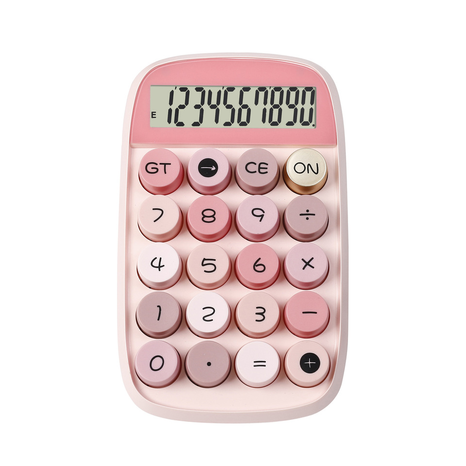 10 Digits Kawaii Colorful Buttons Electronic Calculator Battery Powered Scientific Calculator Plastic Desktop Calculator