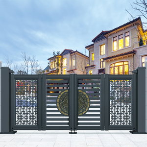 Porte pliante électrique en aluminium pour l'extérieur, design principal en aluminium, pour <span class=keywords><strong>maison</strong></span>, jardin, école, villa, entrée, accès - Product Image 2