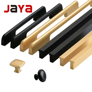JAYA Black Cabinet <strong>Handles</strong> Gold <strong>Drawer</strong> <strong>Pulls</strong> Modern Brass Long <strong>Handles</strong> for Kitchen Furniture Sliding Door Knobs Hardware - Product Image 1