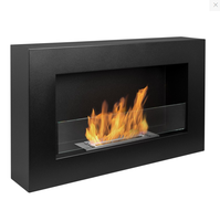 Nouvelle Arrivée Design Européen Top Pick Cheminée Murale Rectangulaire Moderne Minimaliste en Verre Sans Fumée à Éthanol