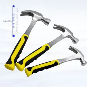 Martello combinato artiglio martello per unghie martello di sicurezza acciaio di grado industriale manico in acciaio di lunghezza 200mm grande piccolo martello per la rimozione dei chiodi - Product Image 2