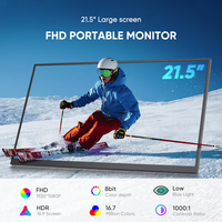 Moniteur LCD portable ultra-mince 21.5 pouces Usb-c HD 1080P Moniteur portable VESA Support réglable Moniteur FHD sans cadre