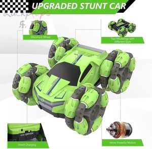 Coche de Acrobacias con Control Remoto de <span class=keywords><strong>2</strong></span>.4GHz y Tracción en las 4 Ruedas, con Rotación de 360 Grados, Juguete RC de Doble Cara para Niños, Radiocontrol Todoterreno - Product Image 3