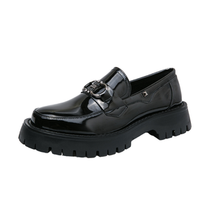 Mocasines Formales Casuales de Negocios para Hombre, Zapatos de Boda de Moda, con Suela Gruesa y Parte Superior de Goma Sólida - Product Image 1