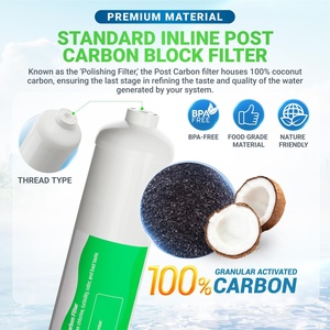 Replacement Activated Carbon Block Filter Post Carbon Granular for Household <b>Reverse</b> <b>Osmosis</b> <b>System</b> Water Filtration Hotels - Product Image 2