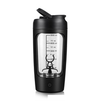 USB Rechargeable 600ml Électrique pour Shaker Bottle PS Material Gym Vortex Mixer avec Paille à Boire Directe en Plastique Drinkware