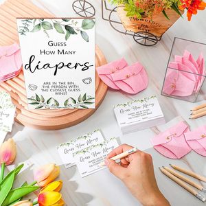 Carino in feltro pannolino per sesso per festa <span class=keywords><strong>Baby</strong></span> <span class=keywords><strong>Shower</strong></span> Set regalo gioco divertente in legno sporco segno di gioco per pannolini con Mini pannolini