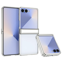 Funda Plegable de Lujo Electrochapada para Samsung Galaxy Z Flip 8 7, con Cobertura Total de la Bisagra, a Prueba de Golpes, Antiarañazos, de Vidrio Templado