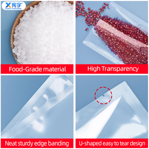 Bolsa <span class=keywords><strong>de</strong></span> Vacío Transparente <span class=keywords><strong>de</strong></span> Nylon PE Impresa Personalizada para Alimentos Congelados, Bolsa <span class=keywords><strong>de</strong></span> Plástico PE Laminada <span class=keywords><strong>de</strong></span> Tres Lados para Hamburguesas, Fideos y Bocadillos - Product Image 3