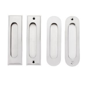 Poignées de meuble rectangulaires en acier inoxydable, design minimaliste, fonction antirouille - Product Image 4