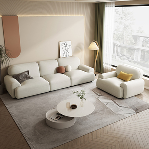 Set di Divani Componibili in Stile Italiano in Tessuto Scamosciato a Forma di L, Mobili Moderni, Divani di Lusso per Soggiorno - Product Image 4