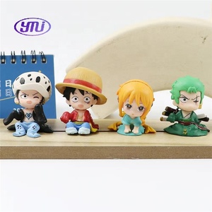 Vente en gros de figurines de pirates de One Piece en version Q de 4 cm pour enfants, <span class=keywords><strong>Luffy</strong></span>, Zoro, Sanji, Nami, Law, Chopper, Ace, <span class=keywords><strong>Shanks</strong></span>, jouets de dessin animé - Product Image 6