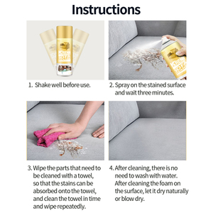 Spray Nettoyant à Sec pour Tissus de <span class=keywords><strong>Canapé</strong></span> et Tapis Anti-Taches, Agent de Nettoyage OEM/ODM pour <span class=keywords><strong>Canapé</strong></span> - Product Image 5