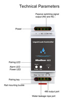KONLEN KL-926LLC Mod-bus RTU485 WIFI Capteur de fuite d'eau ABS avec alarme par câble, contrôleur d'application Tuya Smart Life, détection 50-100m