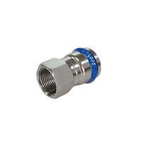 Hupoo 304 Acero inoxidable Ajuste a presión Acoplamiento de instalación de tuberías Perfil en V Indicador de presión azul Sellado EPDM/NBR/FKM