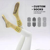 Chaussettes de yoga antidérapantes pour femmes, fitness, coton, design personnalisé, chaussettes de yoga décontractées en tricot, vente en gros à bas prix