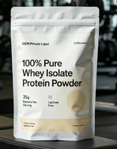 Proteína de Suero de Leche Aislada <span class=keywords><strong>100</strong></span>% Pura, Sin Lactosa, Sin Gluten, Sin Sabor, 25 g de Proteína por Porción, Marca Privada OEM - Product Image 3