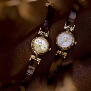 <span class=keywords><strong>Montre</strong></span> en quartz <span class=keywords><strong>française</strong></span> haut <span class=keywords><strong>de</strong></span> gamme BS Luxury pour femmes, nouvelle FA1842, écaille <span class=keywords><strong>de</strong></span> tortue, ambre rétro, résine ovale rectangulaire, alliage, cristal - Product Image 5