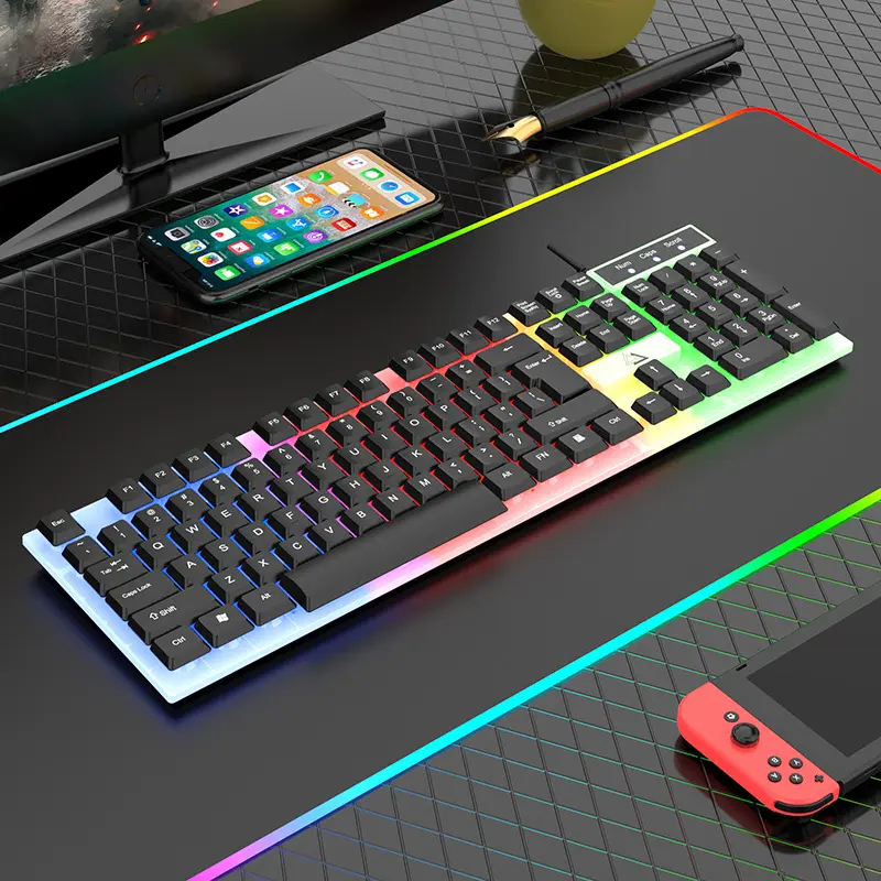 China manufacturing keyboard backlit rgb pc gamer wired mechanical gaming keyboard with lights