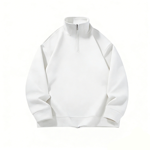 <span class=keywords><strong>Felpa</strong></span> <span class=keywords><strong>con</strong></span> <span class=keywords><strong>Zip</strong></span> a un Quarto Stile Y2k, Abbigliamento Casual in Puro Cotone Nero Lavorato a Maglia per <span class=keywords><strong>Uomo</strong></span> <span class=keywords><strong>e</strong></span> Donna - Product Image 4