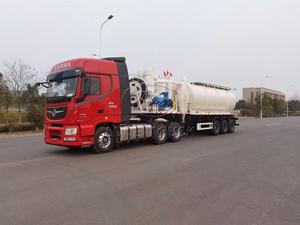 Tri-Axle Sewage <b>Suction</b> Semi Trailer with Electric Vacuum <b>Pump</b> Hydraulic Self-unloading Sludge Transport Tanker - Product Image 2