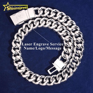 <span class=keywords><strong>Collana</strong></span> da Uomo Autentica <span class=keywords><strong>con</strong></span> Catena Cubana da 20mm <span class=keywords><strong>con</strong></span> Incastonatura a Mosaico, Bracciale e <span class=keywords><strong>Collana</strong></span> Cubana in Moissanite, Catene Cubane Personalizzate in Stile Hip Hop <span class=keywords><strong>con</strong></span> Diamanti - Product Image 6