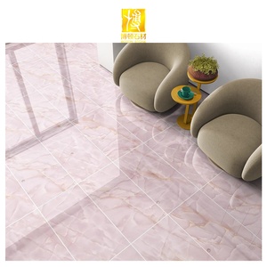Piastrelle in Marmo Bianco BOTON STONE 60x60, Design Moderno Luminoso per Soggiorno, Pavimento in Ceramica Effetto Onice per Bagno - Product Image 1