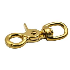 Fermoirs mousquetons ovales en laiton massif, clips pivotants à déclenchement rapide, finition électrolytique, modèle DP-249B - Product Image 5
