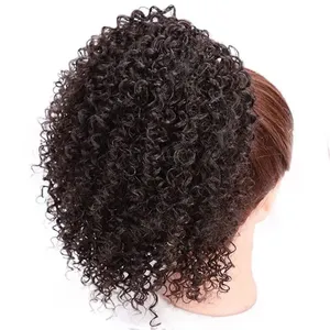 Pinza sintética de 8 pulgadas para Cola de Caballo para mujer, extensión de cabello postizo Afro rizado