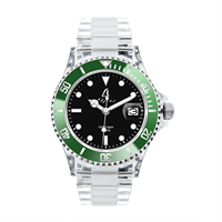 Reloj de Hombre con Correa y Caja Luminosas, Reloj de Moda de 40 mm, Reloj Transparente de Plástico y Aleación, Regalo de Acción de Gracias, Deportivo y Colorido
