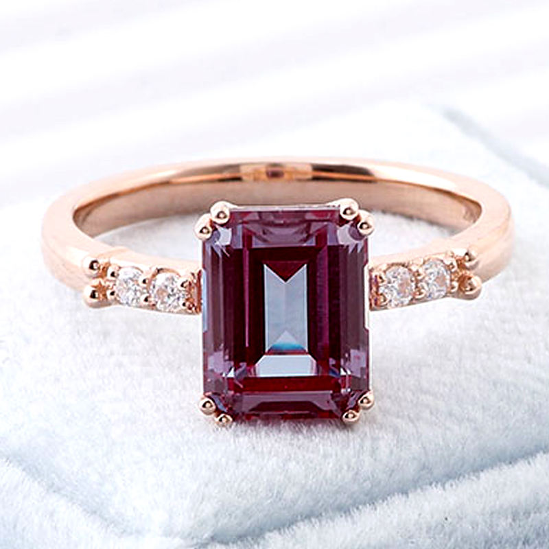 แหวนอัญมณีทองคำสีเหลือง 10k