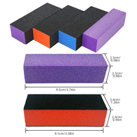 4 côtés Salon Edge Emery Square Remover Rub Sandpaper Jetable Grit Mini Tools Nail Sponge Polish File Art Sanding Buffer Block
