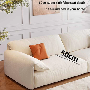 Juego de Sofá Cama de Tela Estilo Moderno Minimalista con Cojines Rellenos de Algodón Ecológico y Duradero para Salas de Estar Pequeñas - Product Image 5