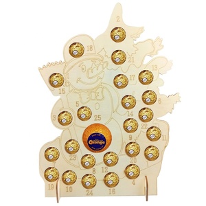 Venta de fábrica Calendario de Adviento de madera de Navidad Marco de madera de chocolate personalizado al por mayor para niños - Product Image 6