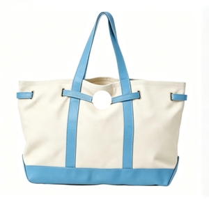 Bolso de Hombro de Lona de Alta Calidad con Hebilla Dorada, Bolso de Compras Resistente, Bolso Utilitario con Cremallera, Bolso Tote de Lujo - Product Image 2