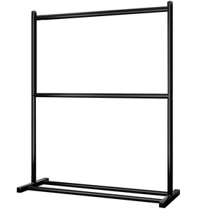 Basit kapalı ev için çift katmanlı mobil elbise askısı zemin ayakta raf balkon yurt için portmanto kapalı - Product Image 5