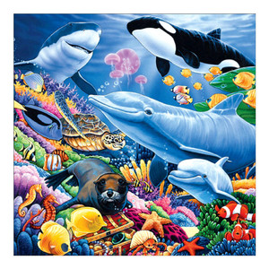 Pittura Diamante 5D Fai da Te Mondo Sottomarino <span class=keywords><strong>Pesci</strong></span> Animali <span class=keywords><strong>Moderni</strong></span> 30x30cm - Vendita Calda - Product Image 1