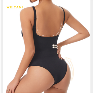 Body modellante intero senza cuciture con zip frontale invisibile, scollo a <span class=keywords><strong>V</strong></span> sexy, vestibilità slim, senza maniche, tipo canotta. - Product Image 2