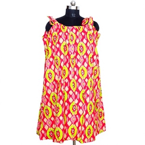 Vestido de noche Formal hecho a mano de talla grande para mujer estampado Floral cuello cuadrado algodón Midi mangas tres cuartos lavable recto - Product Image 1