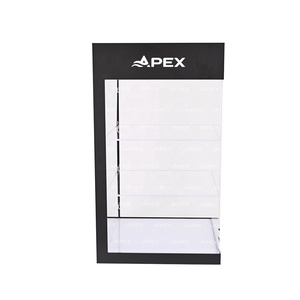 Apex Bền 3 Tiers Acrylic LED Ánh Sáng Khói Hiển Thị Đứng Tùy Chỉnh Khói <span class=keywords><strong>Showcase</strong></span> Với Logo In Ấn - Product Image 3