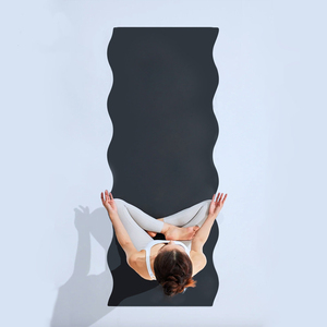 Tapete de Yoga Ecológico y Orgánico Personalizado de 4mm de Grosor, de Caucho Natural PU Extra Grueso, Color Negro y Dorado, Producto al por Mayor - Product Image 5