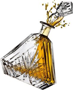 Ensemble de carafe à <span class=keywords><strong>whisky</strong></span> de luxe avec 2 verres à <span class=keywords><strong>whisky</strong></span> à l'ancienne en cristal sans plomb, capacité de 750 ml, coupe irlandaise triangulaire, pour liqueur, <span class=keywords><strong>scotch</strong></span>, bourbon - Product Image 5