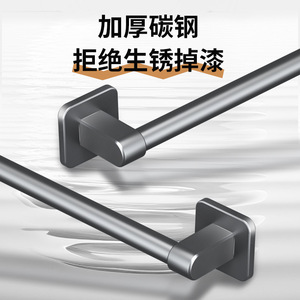 Porte-serviettes mural double Family Prosperity, étagère de rangement pour salle de bain - Product Image 3