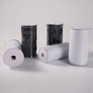 Wholesale Roll <strong>White</strong> Braided <strong>Elastic</strong> 100 /200 Yards Length <strong>Elastic</strong> Cord Bands for Sewing 3/<strong>5</strong>/6mm Webbing Strap - Product Image 3