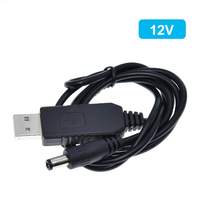 Cable de refuerzo USB V de 5 a 9V 12V, Cable de alimentación del enrutador, Cable de conversión del cargador, enchufe de CC, longitud del Cable de 5,5*2,1mm, 1 metro