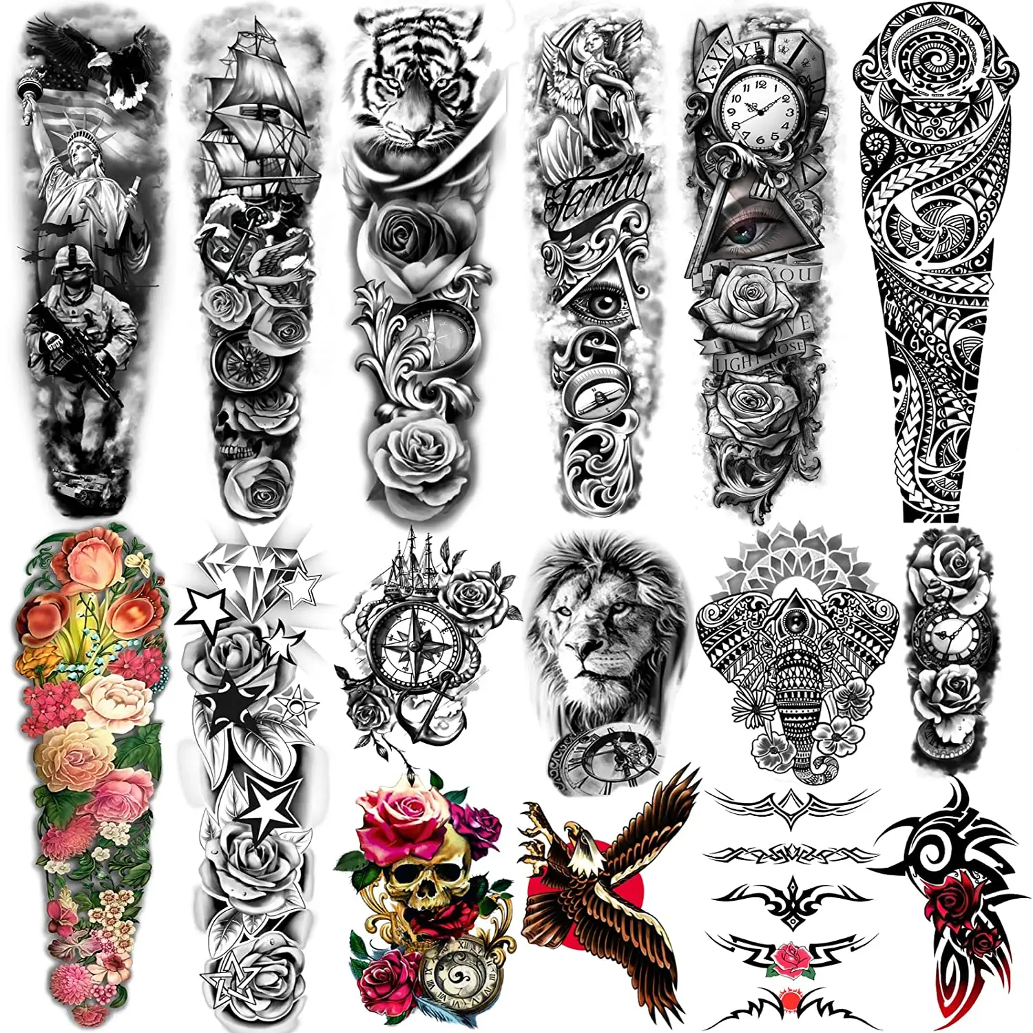 Custom man women free design lotus henna tattoo stickers