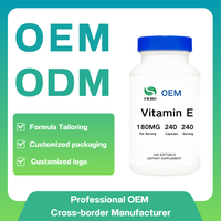 Gélules de vitamine E OEM/ODM - Antioxydant, sans sucre, végétariennes, fabricant de compléments de vitamine E