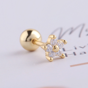 Alla moda di Modo Tre Colori Disponibili Orecchio Barbell <span class=keywords><strong>Piercing</strong></span> <span class=keywords><strong>925</strong></span> Sterling <span class=keywords><strong>Argento</strong></span> - Product Image 1