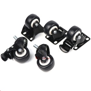Furniture Hardware Swivel <strong>Rubber</strong> Caster <strong>Wheels</strong> Replacement Chair Caster <strong>Wheel</strong> with Brake - Product Image 5